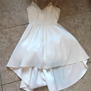 B Darlin White short to long dress